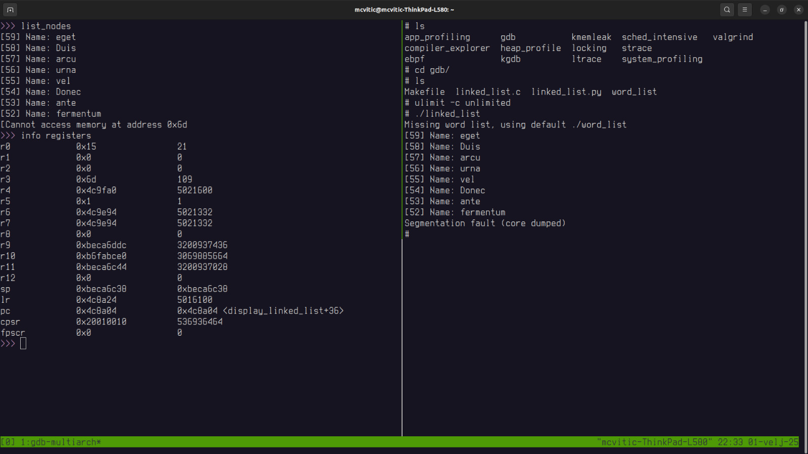 info registers info registers